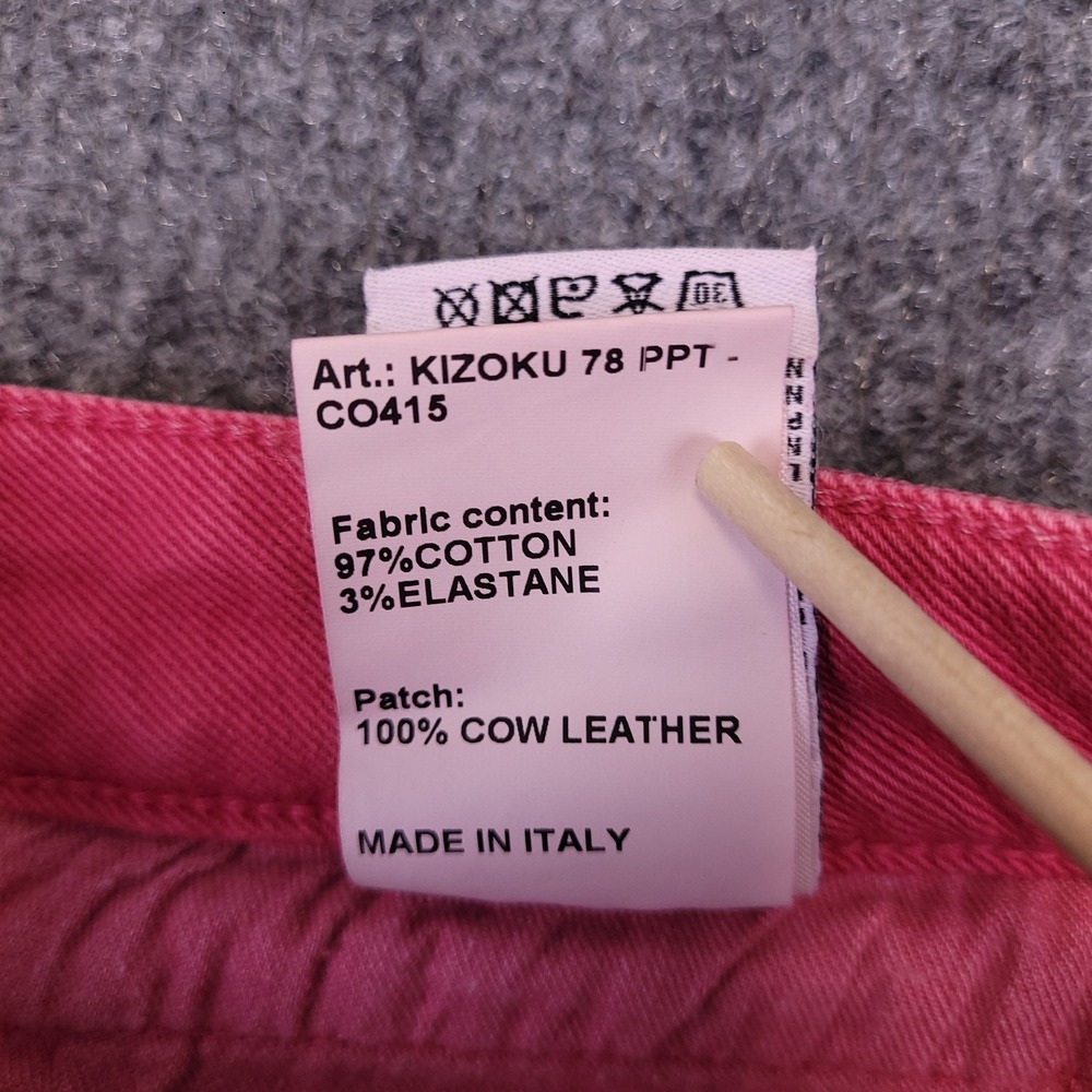 R13 Boy Straight 26x24.5 Actual Sz Vivid Pink Low Rise Stretch Italian SS23 - Picture 13 of 16